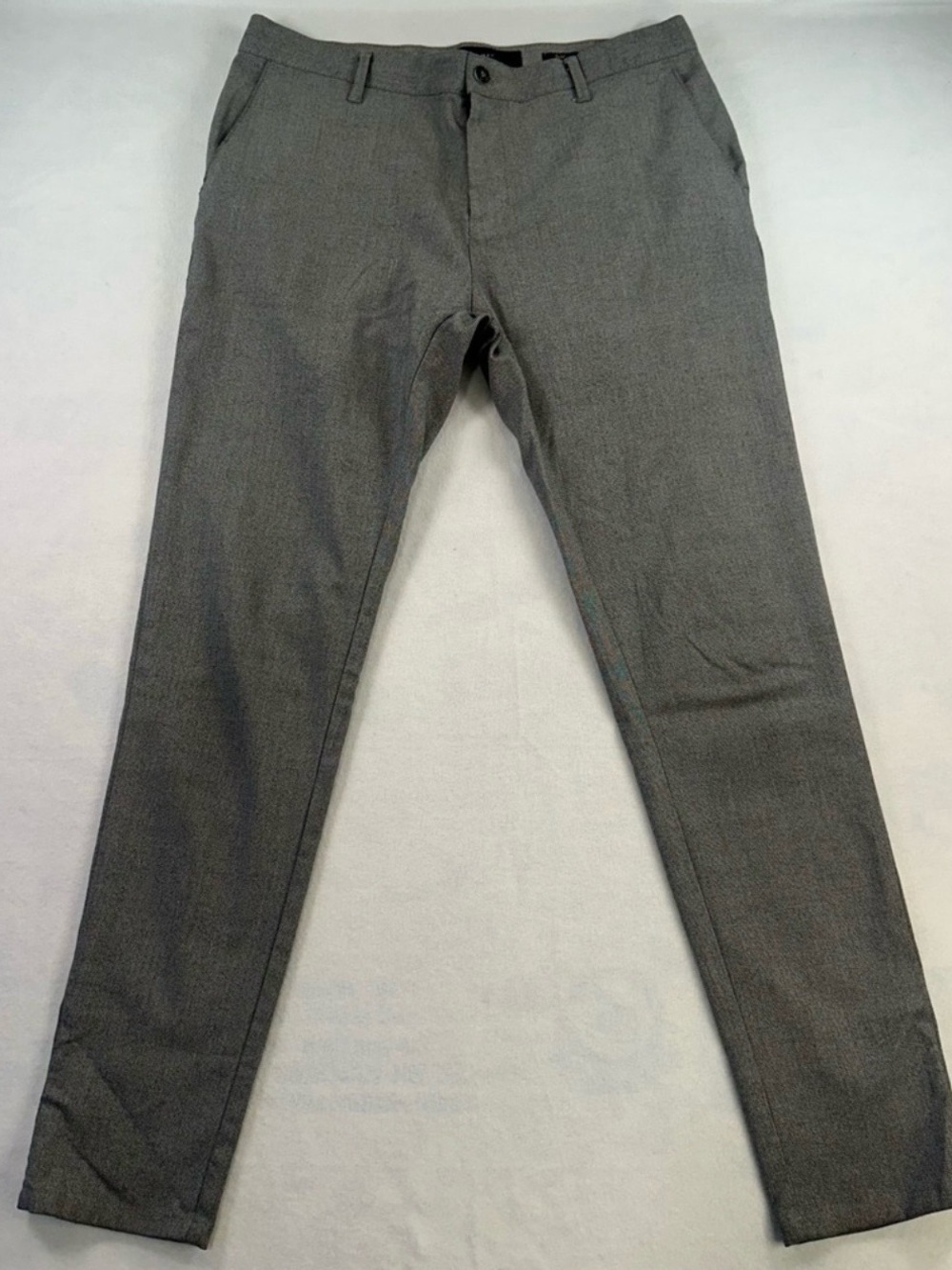 Zara Man Gold Grey Textured Slim Fit Trousers Dress Pants Mens
32x31
